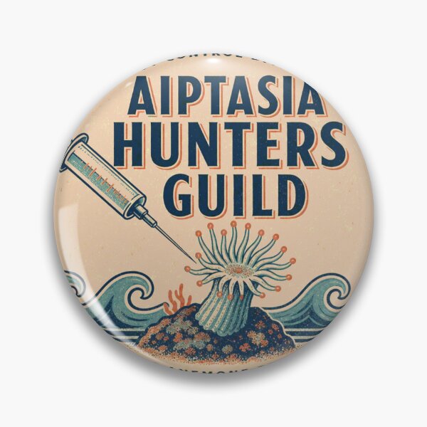 Item preview, Aiptasia Hunters Guild Reef Aquarium Pest Badge designed and sold by BoosterShop.