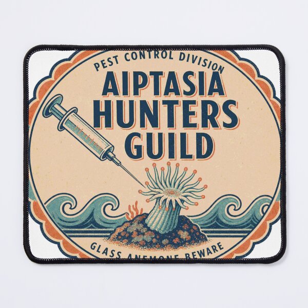 Item preview, Aiptasia Hunters Guild Reef Aquarium Pest Badge designed and sold by BoosterShop.