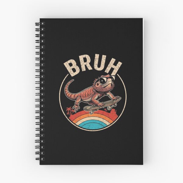 Item preview, Bruh Bearded Dragon Skateboard Retro Reptile Humor Design designed and sold by Ostericaimusa.