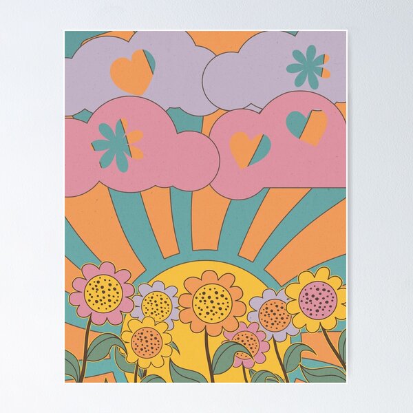 Item preview, Peace Love Joy Sunrise Textured designed and sold by Retro Callback.