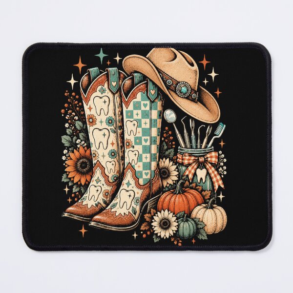 Item preview, Cowgirl Dental Boots Autumn Western Dentist Halloween Fall Vibes designed and sold by ArcaneArtistry.