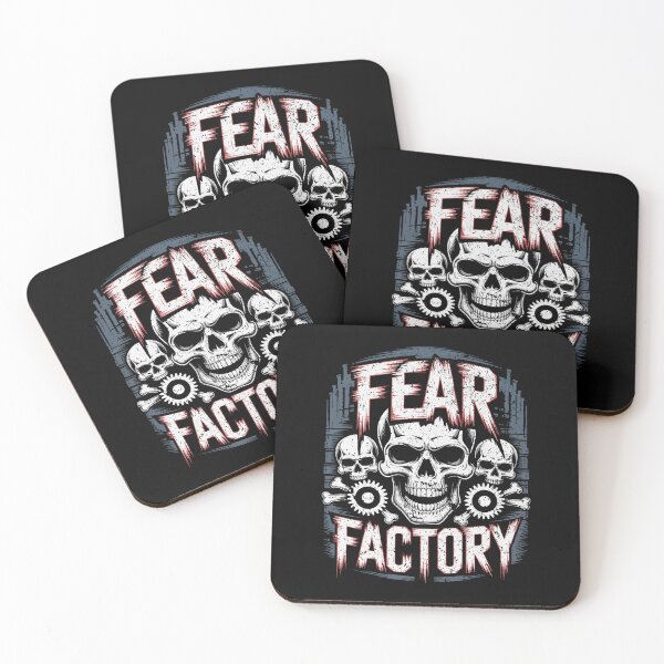 Item preview, Three skulls and text fear factory with industrial background Vintage Wash  designed and sold by sherrillmoser.