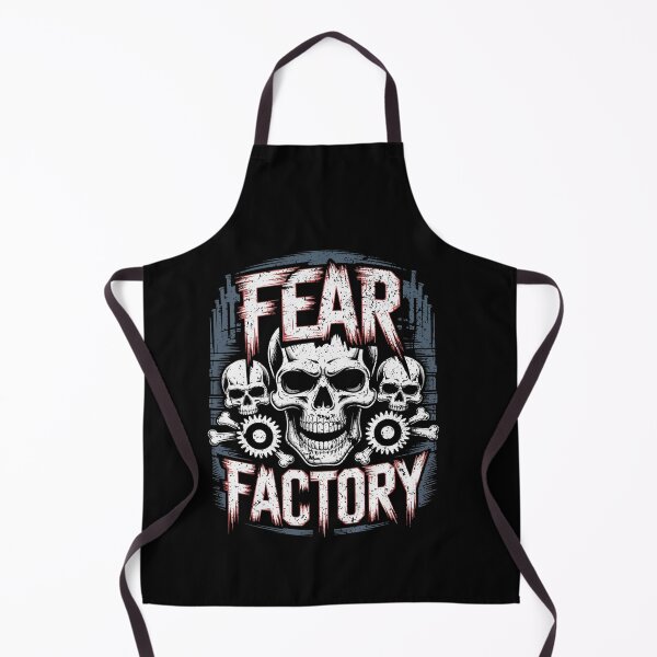 Item preview, Three skulls and text fear factory with industrial background Vintage Wash designed and sold by sherrillmoser.