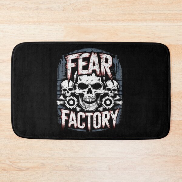 Item preview, Three skulls and text fear factory with industrial background Vintage Wash  designed and sold by sherrillmoser.
