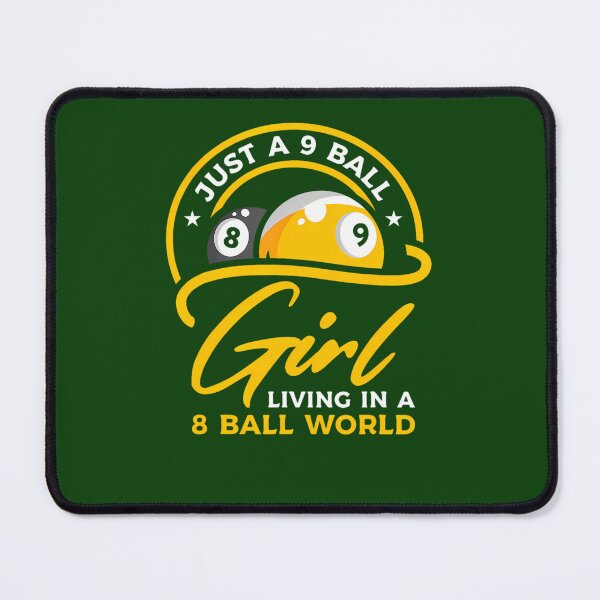 Item preview, 9 Ball Girl Living In 8 Ball World Pool Snooker Billiards 121 designed and sold by FunkyBirdPrints.
