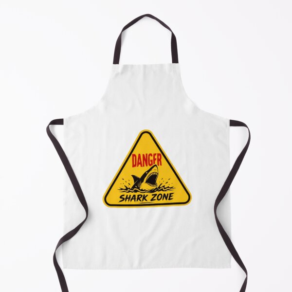 Item preview, Danger Shark Zone Ocean Warning Marine Life Predator designed and sold by SkeletonsDanger.
