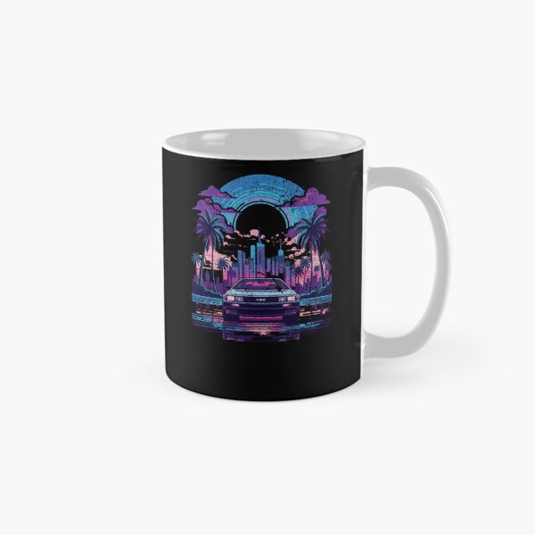 Item preview, Synthwave Car Retro 80s Neon Cityscape Design  designed and sold by platzmaurice.