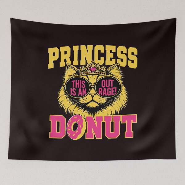 Item preview, Cat Princess Outrage Donut Funny Crown Sunglasses designed and sold by ShophiaCrafts.