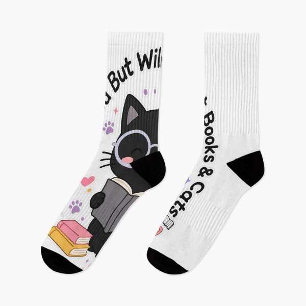 Item preview, Introverted But Will Talk About Books And Cats - Funny Bookish Black Cat Gift designed and sold by ✨ Daily Vibe Studio ✨.