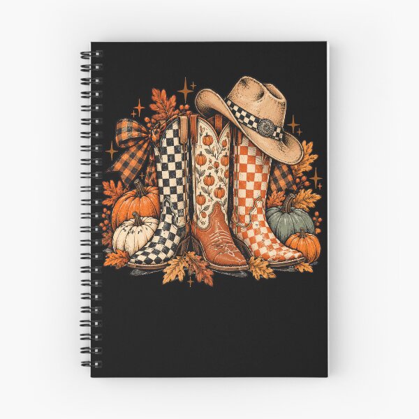 Item preview, Rustic Autumn Cowboy Boots Pumpkins Western Fall Harvest designed and sold by ArcaneArtistry.