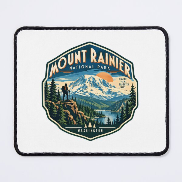 Item preview, Mount Rainier National Park Higher Views Brighter Days Washington Hiking Adventure Explorer designed and sold by Simsimah26Parks.