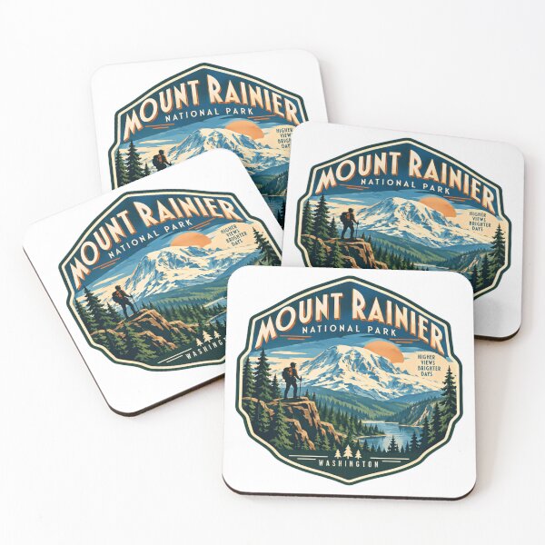 Item preview, Mount Rainier National Park Higher Views Brighter Days Washington Hiking Adventure Explorer designed and sold by Simsimah26Parks.