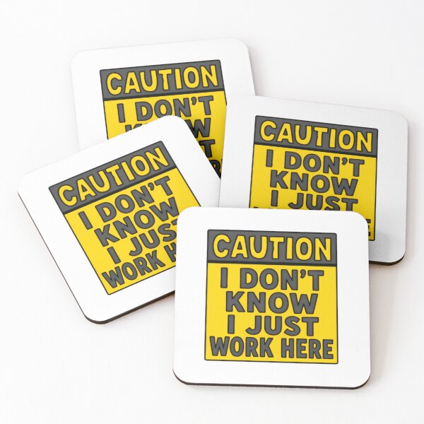 Item preview, Caution I Don't Know I Just Work Here Funny Workplace Humor Employee Coworker Gift designed and sold by SkeletonsDanger.