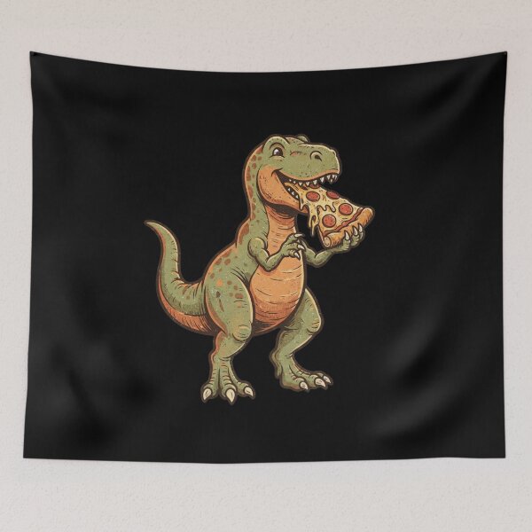 Item preview, Vintage Dinosaur Eating Pizza Cute T-Rex Retro designed and sold by SOUFIANE1991.