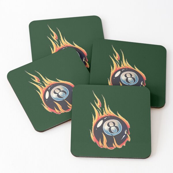 Item preview, Flaming 8-Ball 399 designed and sold by FunkyBirdPrints.