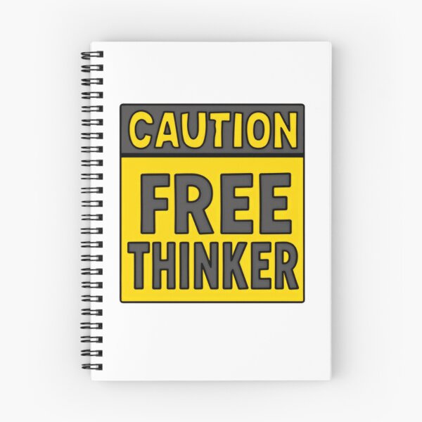 Item preview, Caution Free Thinker Independent Thought Critical Thinker designed and sold by SkeletonsDanger.