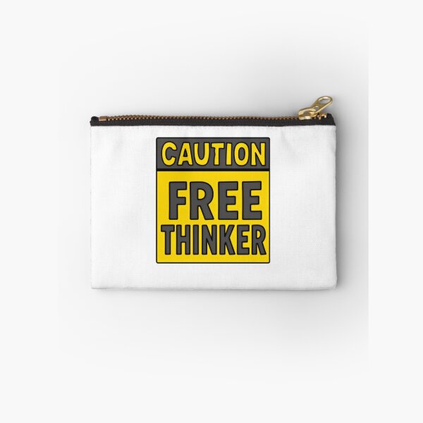 Item preview, Caution Free Thinker Independent Thought Critical Thinker designed and sold by SkeletonsDanger.