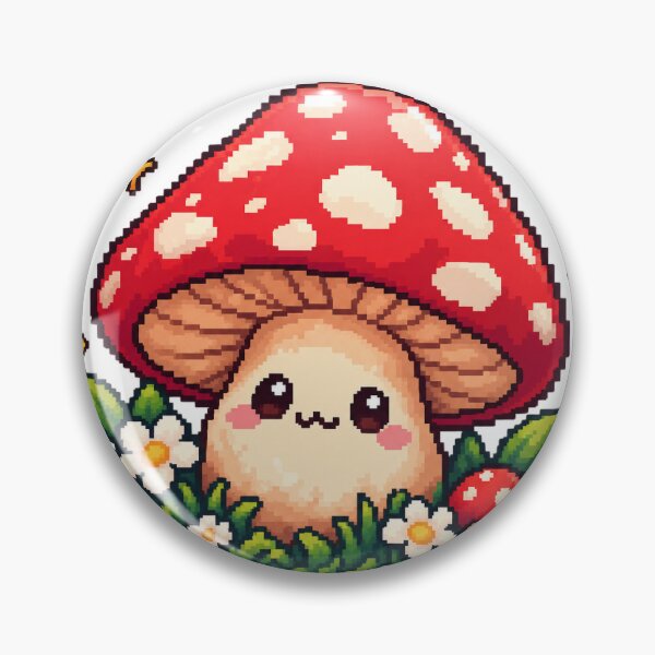 Item preview, Honguito Mágico – Pixel Art Kawaii designed and sold by Handmade--Heaven.