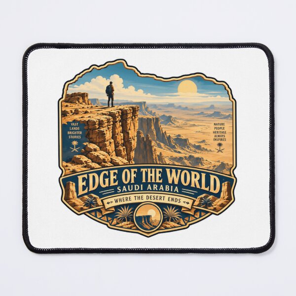 Item preview, Edge Of The World Saudi Arabia Where The Desert Ends Travel Adventure Explorer Destination designed and sold by Star3NowForMe.