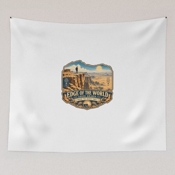 Item preview, Edge Of The World Saudi Arabia Where The Desert Ends Travel Adventure Explorer Destination designed and sold by Star3NowForMe.
