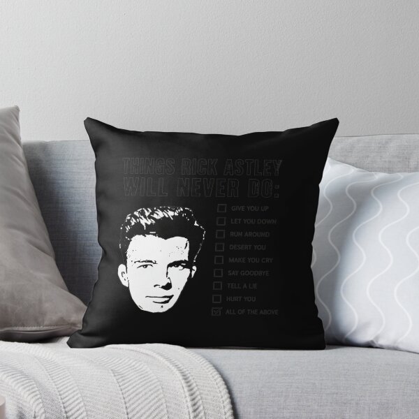Artikelvorschau, Dinge, die Rick Astley niemals tun wird – Meme-Porträt entworfen und verkauft von SilentCosmos.