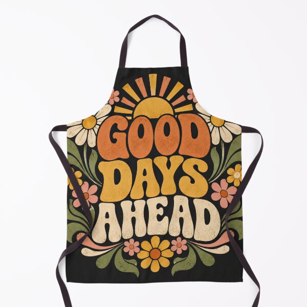 Item preview, Good Days Ahead Retro Floral Motivational Graphic designed and sold by WangAew.