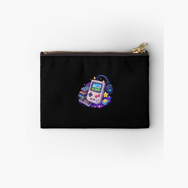 Item preview, Retro Gaming Memories – Pixel Art Handheld Black Edition designed and sold by Handmade--Heaven.