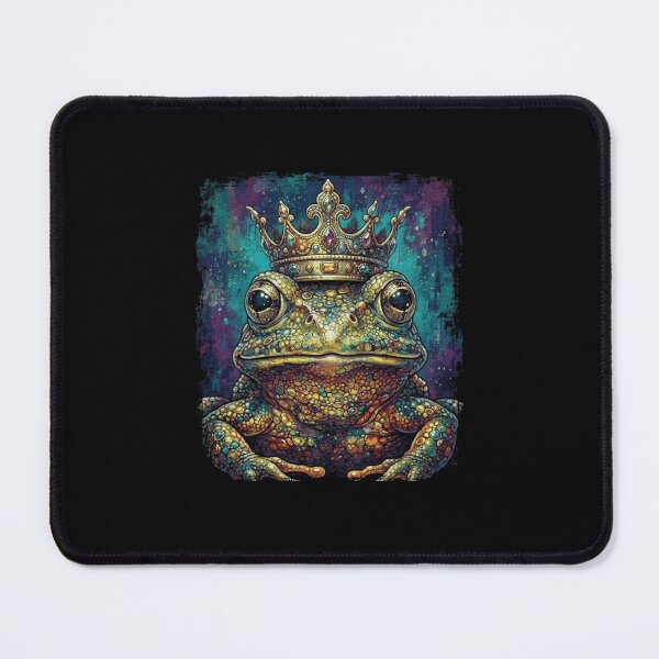 Item preview, Colorful Crowned Frog King Fantasy Mosaic Portrait designed and sold by MiALopezArt.