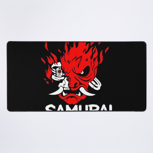 Item preview, Cyberpunk Samurai Flame Red White Art designed and sold by SilentCosmos.