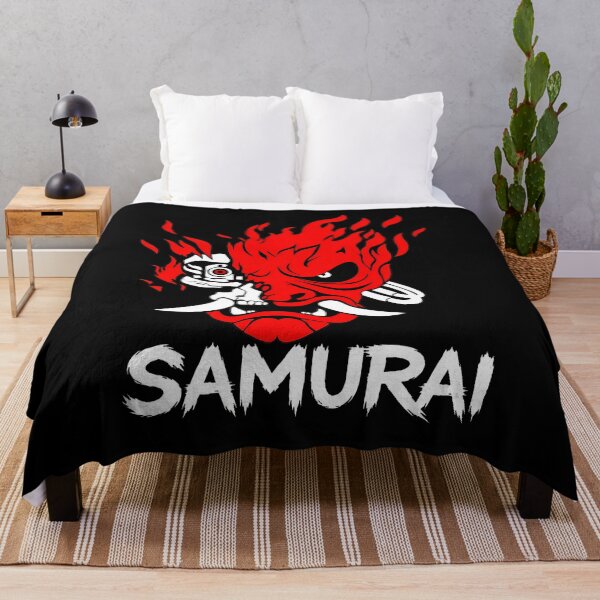 Item preview, Cyberpunk Samurai Flame Red White Art designed and sold by SilentCosmos.