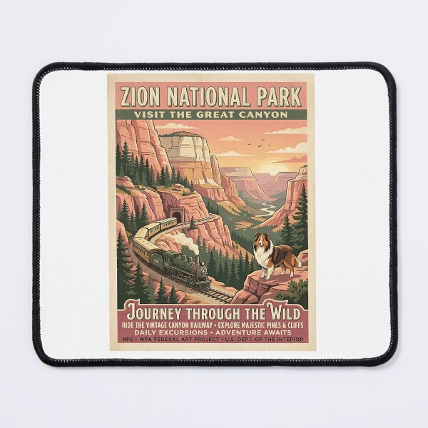 Item preview, Shetland Sheepdog Canyon Railway designed and sold by PictoVibe.