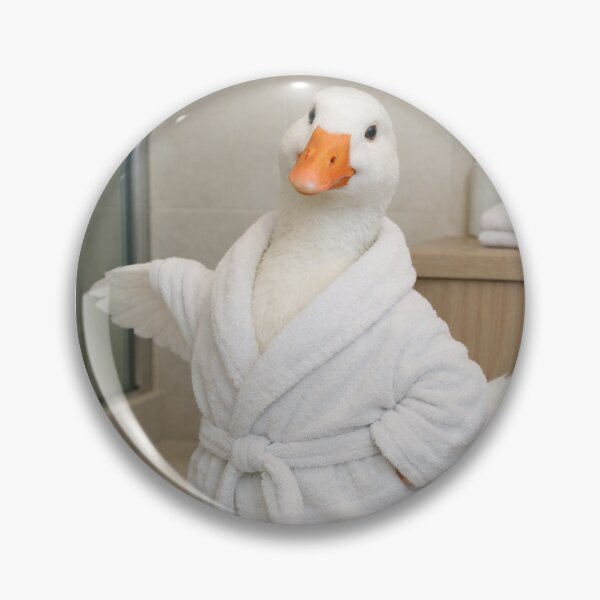 Item preview, White Goose Plush Bathrobe designed and sold by Sillytoe.
