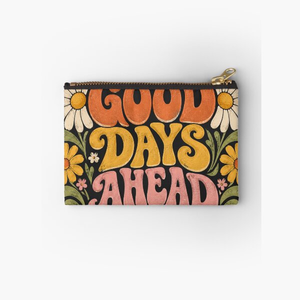 Item preview, Good Days Ahead Retro Floral Motivational Graphic designed and sold by WangAew.