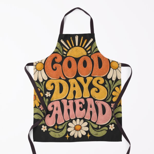 Item preview, Good Days Ahead Retro Floral Motivational Graphic designed and sold by WangAew.
