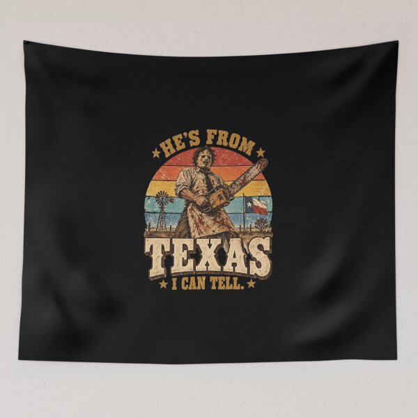 Item preview, He's from Texas I Can Tell Lone Star Scary Horror Halloween designed and sold by HokutoKaiStore.