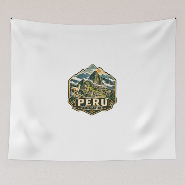 Item preview, Peru Lost City Of The Incas Machu Picchu Llama Travel Explorer designed and sold by Star3NowForMe.