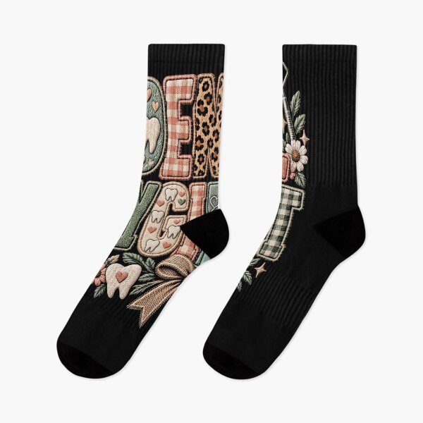 Item preview, Boho Dental Hygienist Floral Tooth Retro Aesthetic designed and sold by ArcaneArtistry.