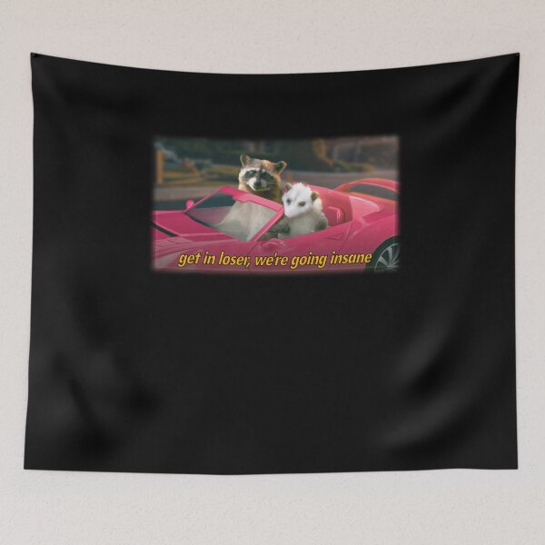 Item preview,  we're going insane raccoon possum word art funny designed and sold by CallahanRe.