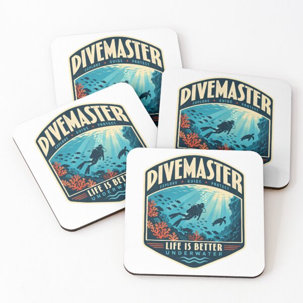 Item preview, Divemaster Explore Guide Protect Life Is Better Underwater Scuba Diving Ocean Diver designed and sold by Simsimah26Parks.