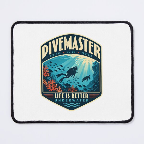 Item preview, Divemaster Explore Guide Protect Life Is Better Underwater Scuba Diving Ocean Diver designed and sold by Simsimah26Parks.