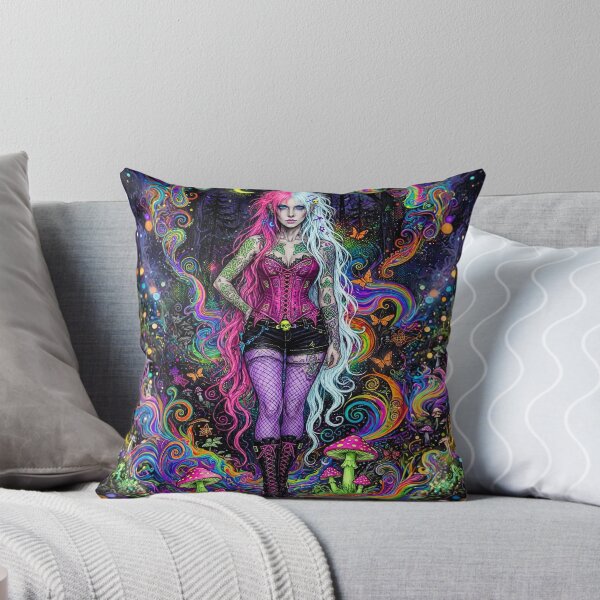 Item preview, Neon Wonderland - Psychedelic Gothic Fantasy Art designed and sold by Designs by kp .
