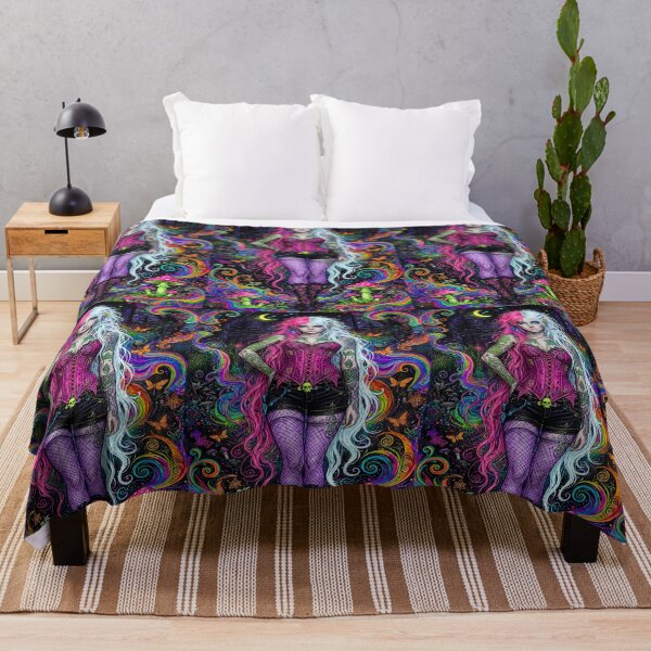 Item preview, Neon Wonderland - Psychedelic Gothic Fantasy Art designed and sold by Designs by kp .