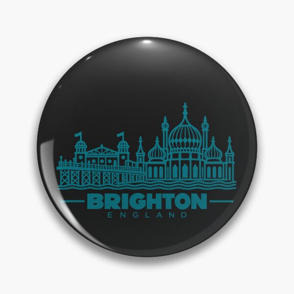 Item preview, Póster con el horizonte de Brighton, Inglaterra (dibujo lineal) designed and sold by CMYKStudio.