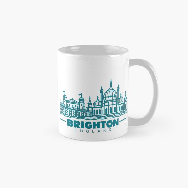 Item preview, Póster con el horizonte de Brighton, Inglaterra (dibujo lineal) designed and sold by CMYKStudio.