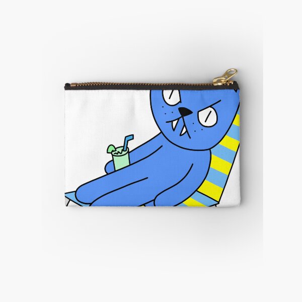 Item preview, mean cat beach chair - blue designed and sold by motherbrainart.