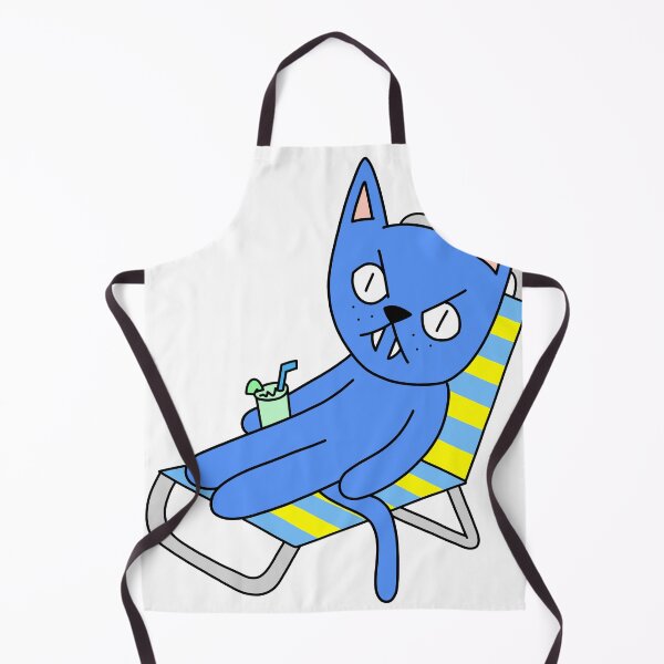 Item preview, mean cat beach chair - blue designed and sold by motherbrainart.