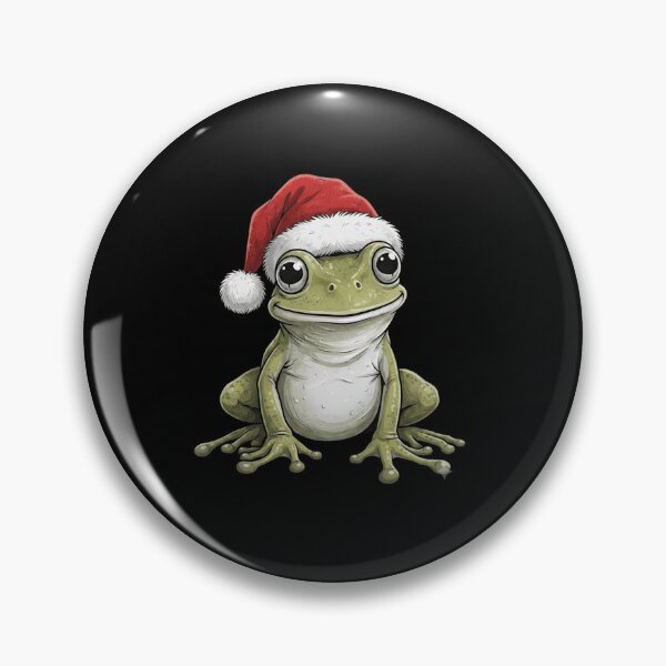 Item preview, Cute Frog Wearing Santa Hat Christmas Holiday Design designed and sold by MiALopezArt.