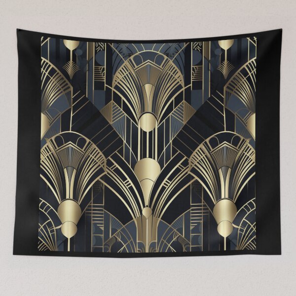 Item preview, Art Deco Floral Geometric Pattern – 1920s Vintage Style designed and sold by UlDesigns.