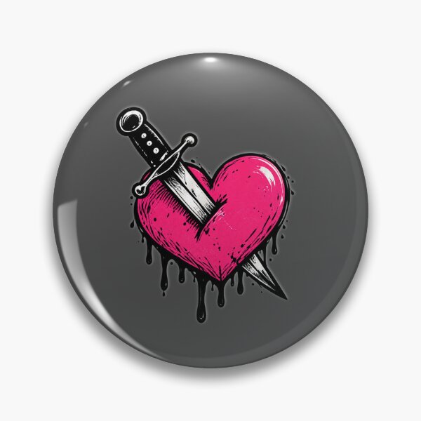 Item preview, Pink Dripping Heart Dagger designed and sold by stickoala.