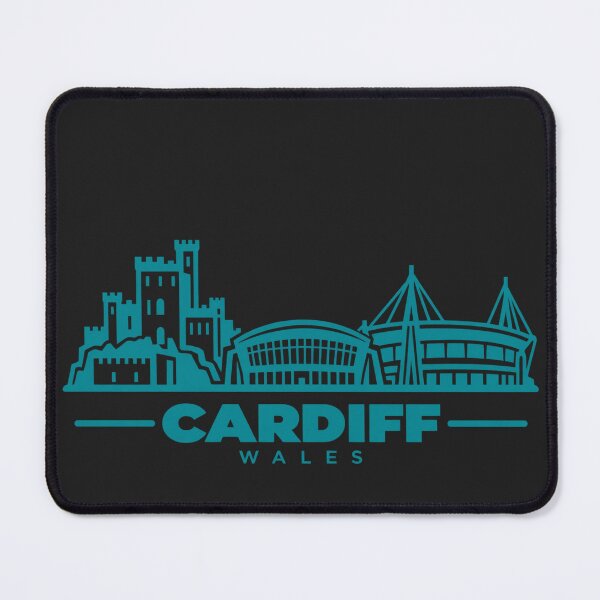 Item preview, Cardiff Wales Line Art Skyline Poster designed and sold by CMYKStudio.
